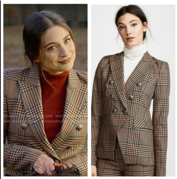 Veronica Beard Jackets & Blazers - Veronica Beard Miller Plaid Wool Houndstooth Dickey Jacket Blazer Size 2 Celeb